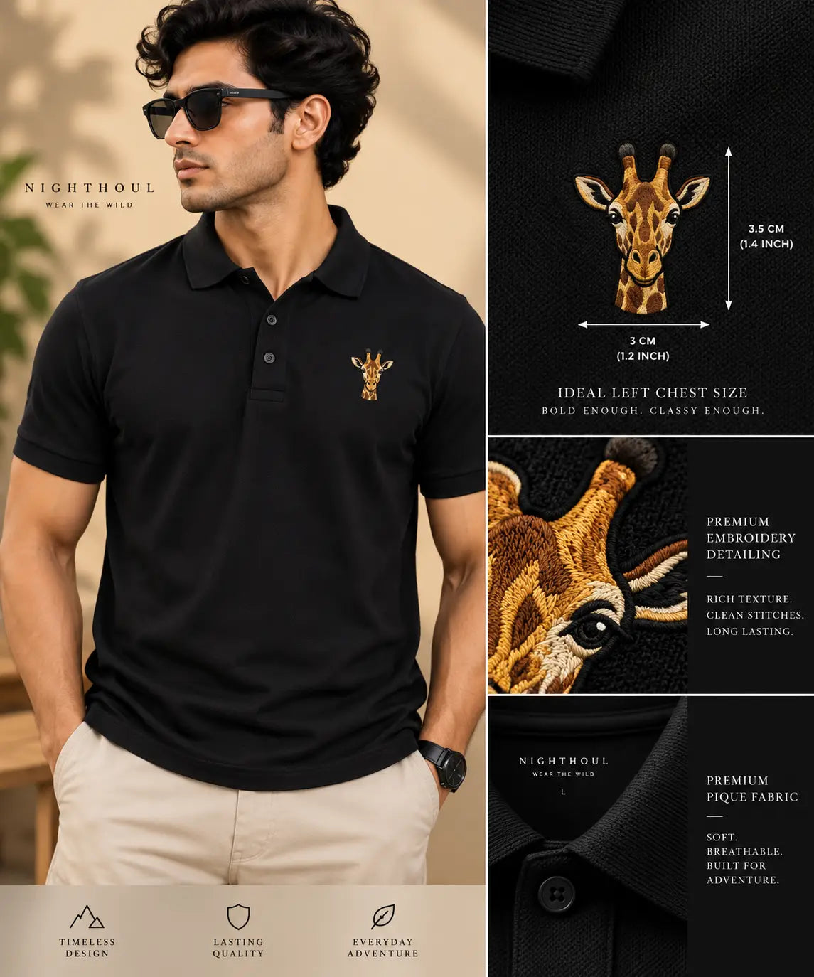 GIRAFFE ELITE POLO EMBROIDERY