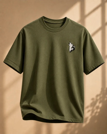 HOWLING WOLF | EMBROIDERED REGULAR FIT T-SHIRT