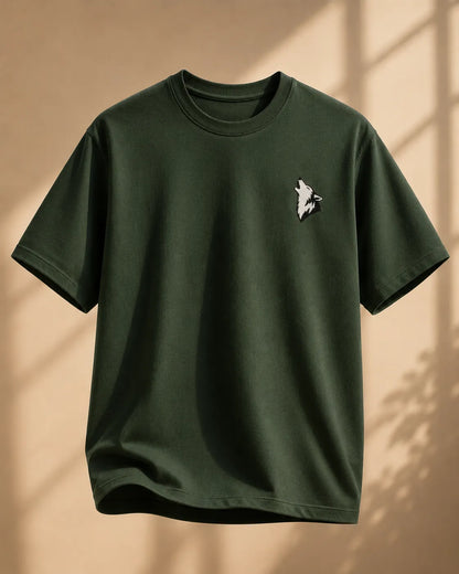 HOWLING WOLF | EMBROIDERED REGULAR FIT T-SHIRT