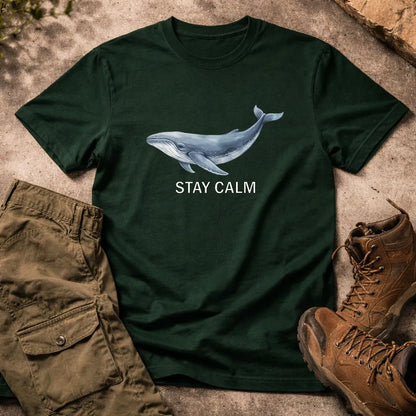 STAY CALM WHALE REGULAR FIT T-Shirt