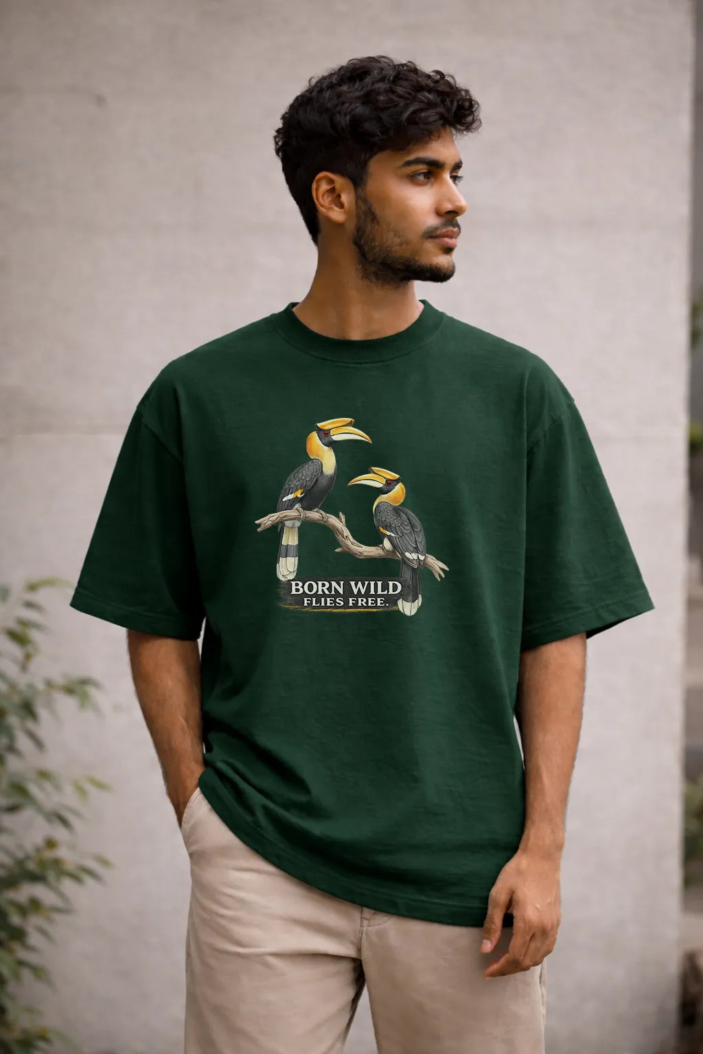 Born Wild Hornbill Oversized T-Shirt