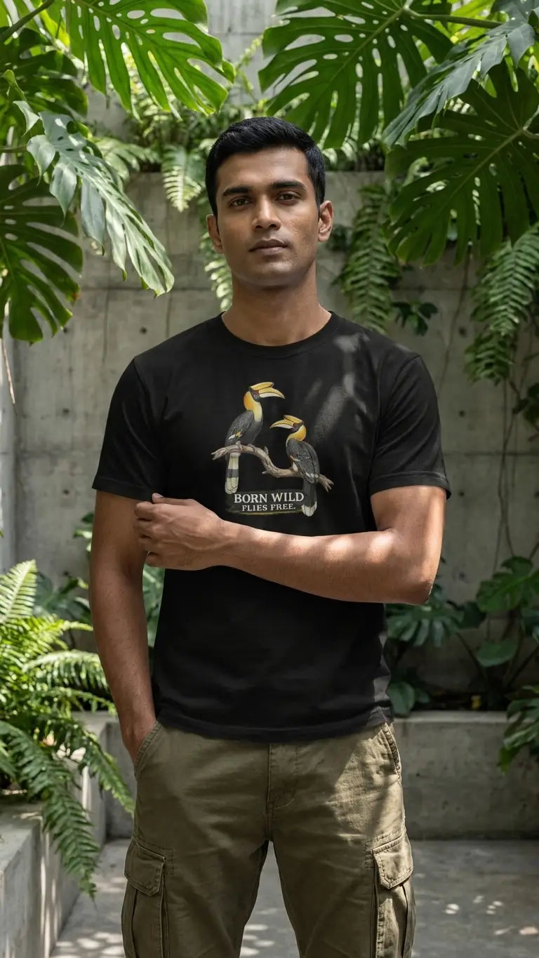 Born Wild Hornbill Regular Fit T-Shirt