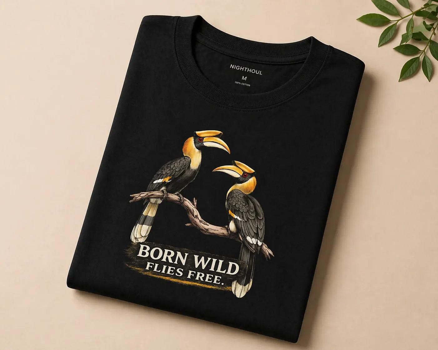 Born Wild Hornbill Regular Fit T-Shirt