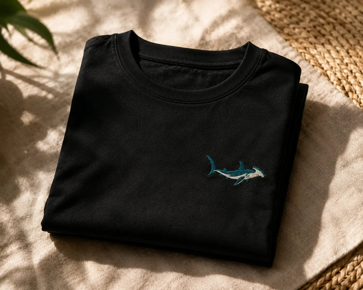 HAMMERHEAD SHARK | EMBROIDERED REGULAR FIT T-SHIRT