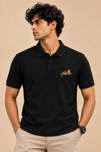 RESTING LEOPARD ELITE POLO EMBROIDERY