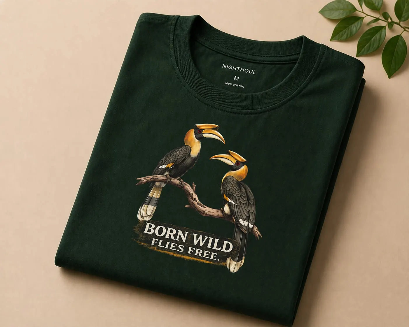 Born Wild Hornbill Regular Fit T-Shirt