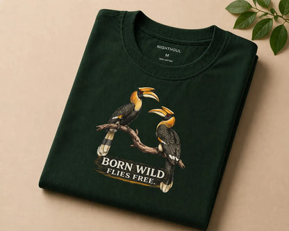 Born Wild Hornbill Regular Fit T-Shirt