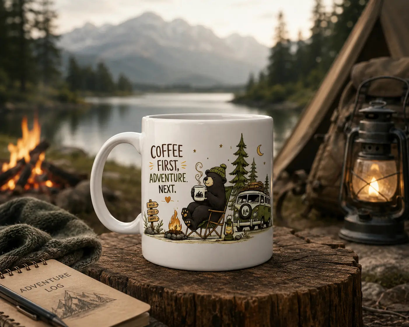 COFFEE FIRST ADVENTURE NEXT | PREMIUM CERAMIC MUG