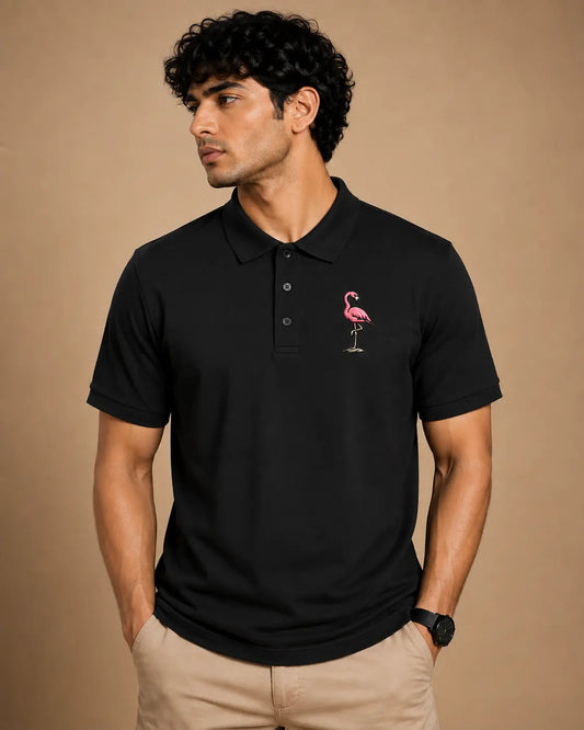 FLAMINGO ELITE POLO EMBROIDERY