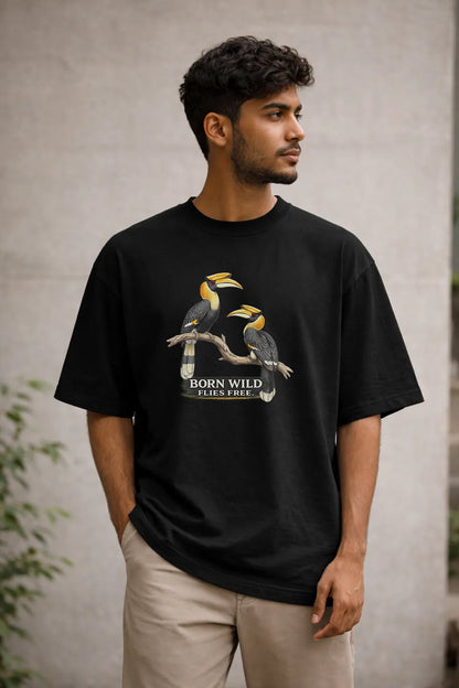 Born Wild Hornbill Oversized T-Shirt