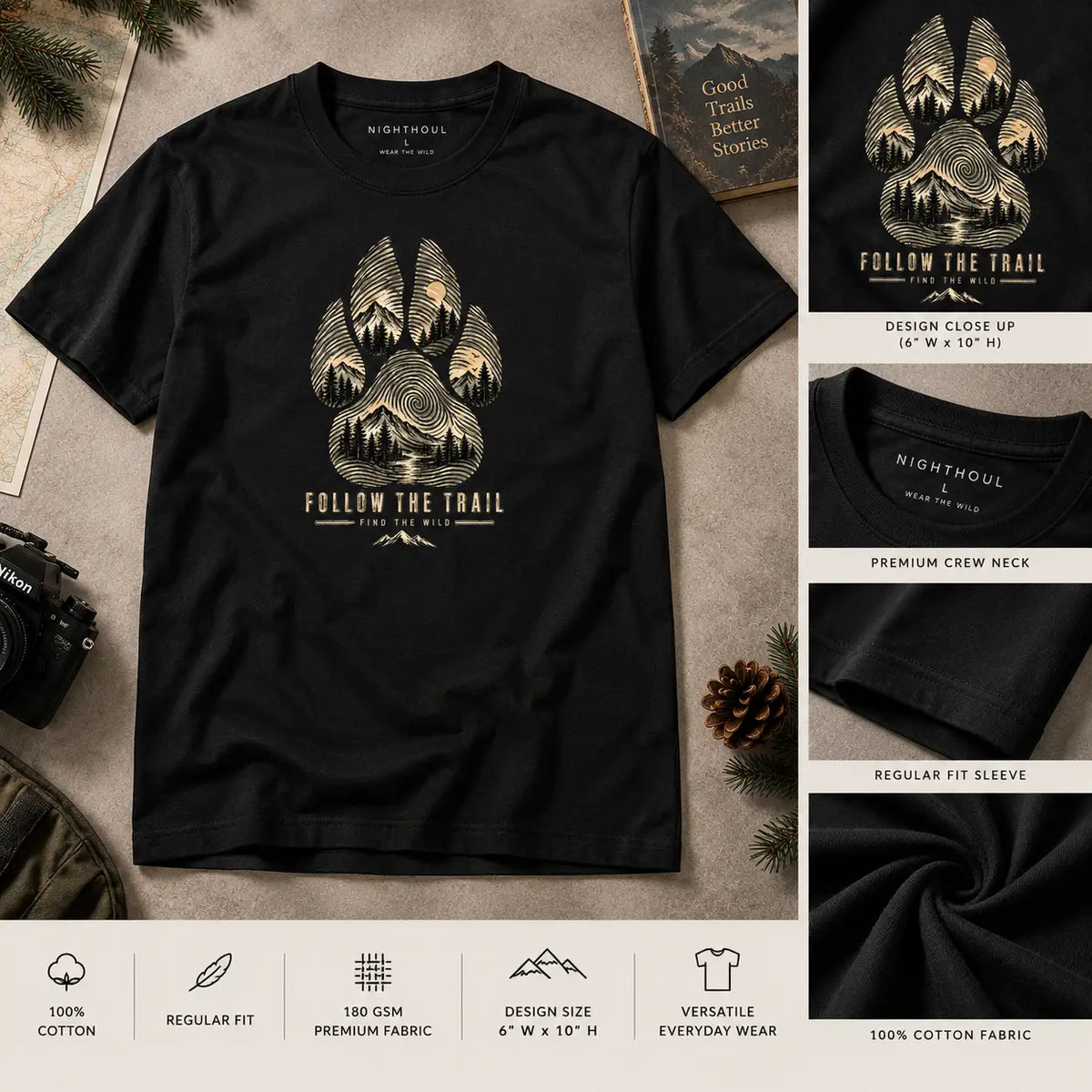 FOLLOW THE TRAIL | REGULAR FIT T-SHIRT