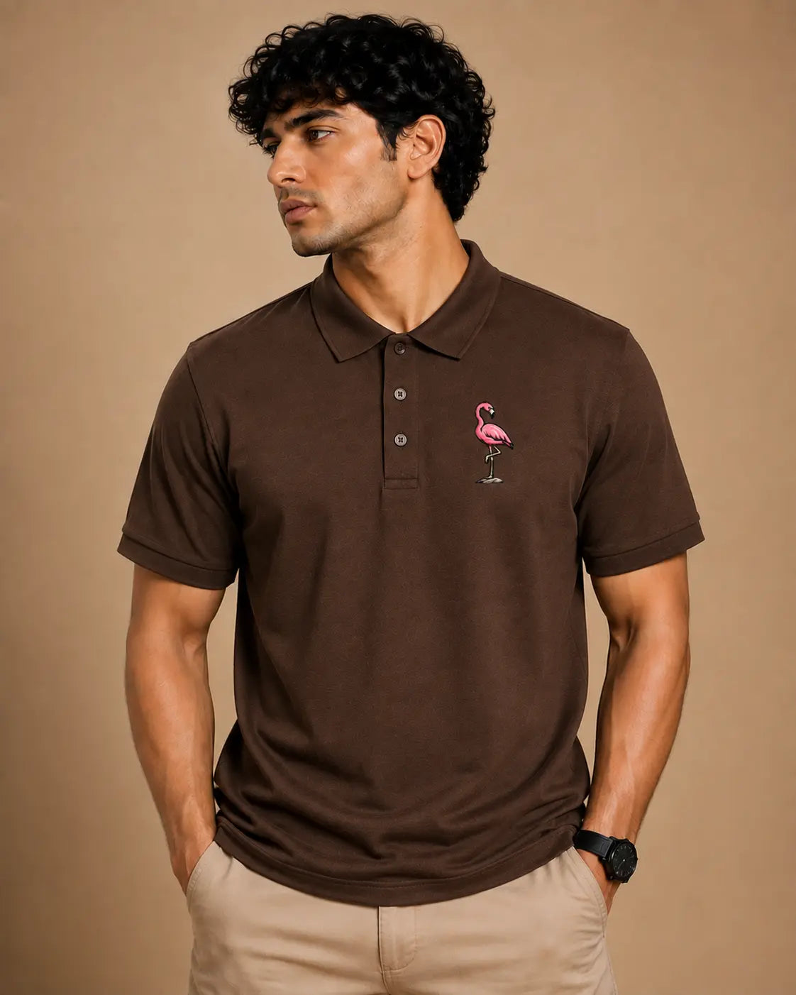 FLAMINGO ELITE POLO EMBROIDERY