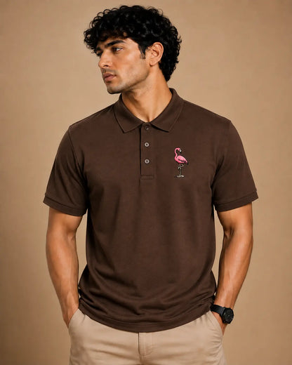 FLAMINGO ELITE POLO EMBROIDERY