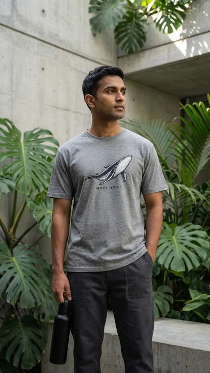 MOVE QUIET WHALE Regular Fit T-shirt
