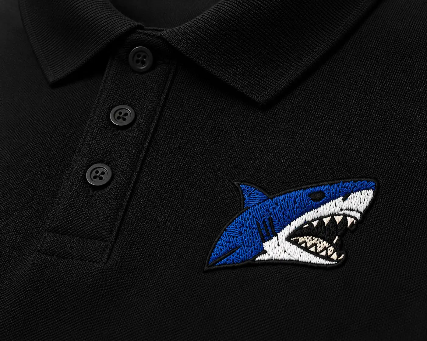 Great White Shark Elite polo Embroidery