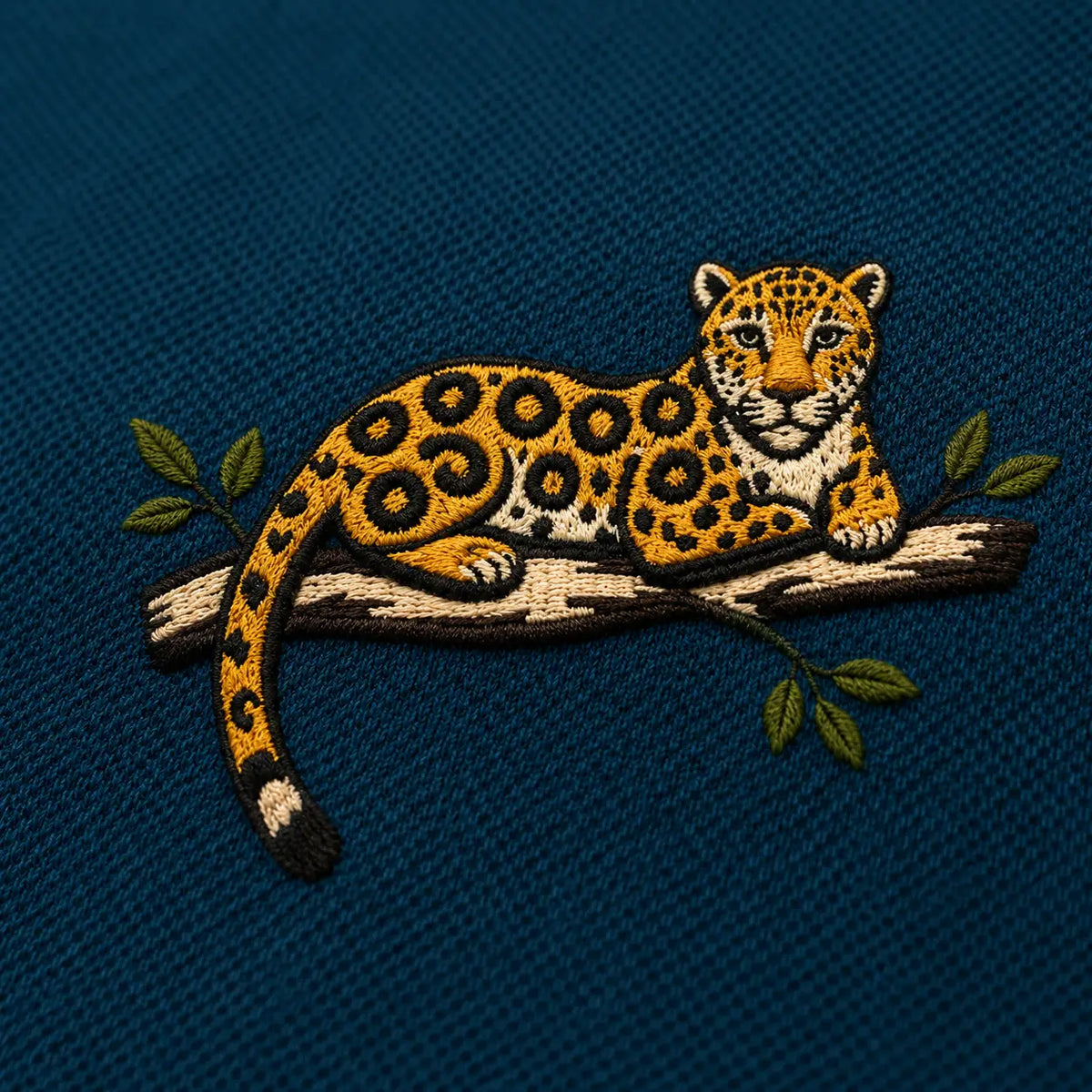 RESTING LEOPARD ELITE POLO EMBROIDERY