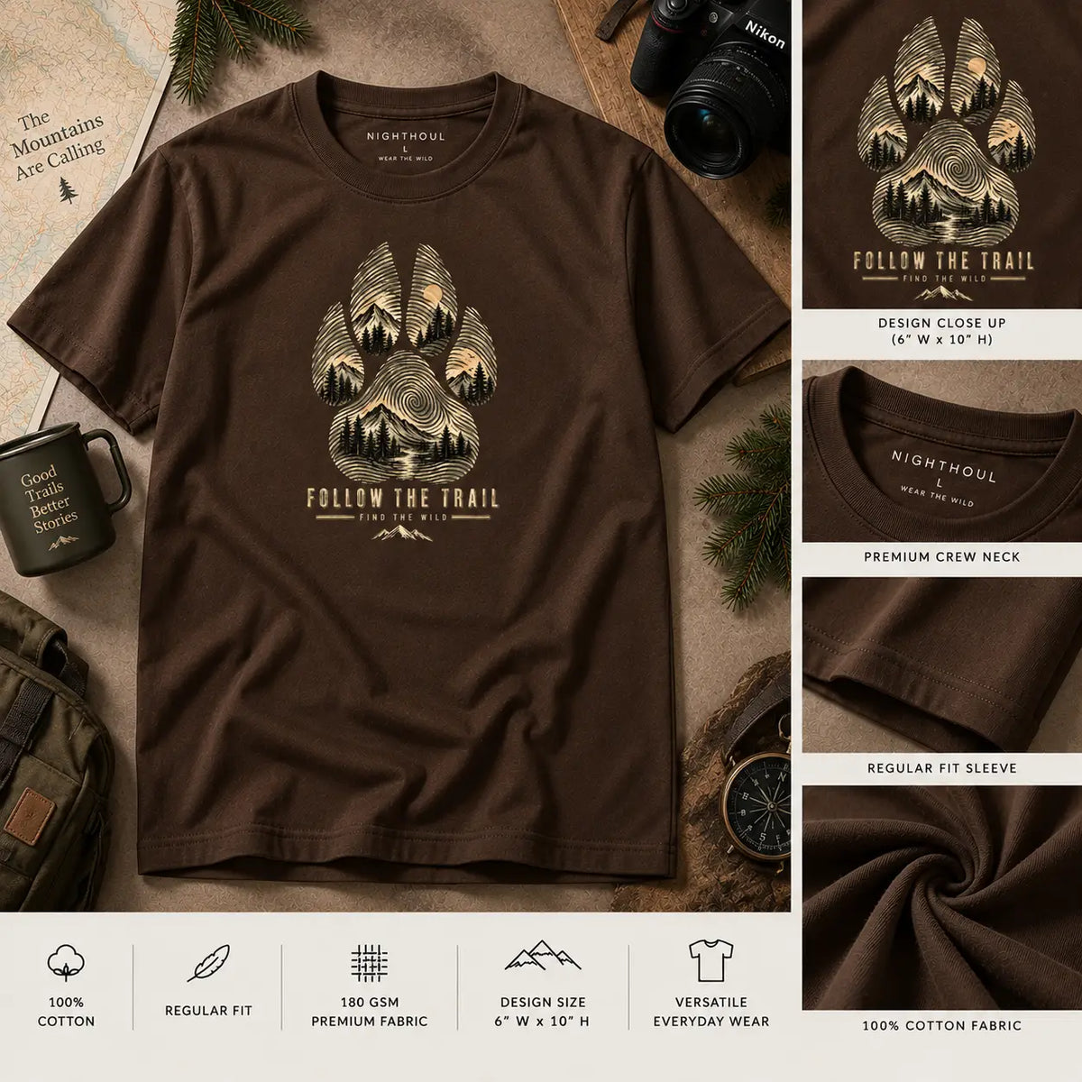 FOLLOW THE TRAIL | REGULAR FIT T-SHIRT