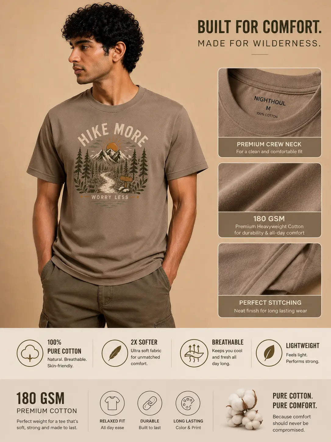 HIKE MORE REGULAR FIT TSHIRT