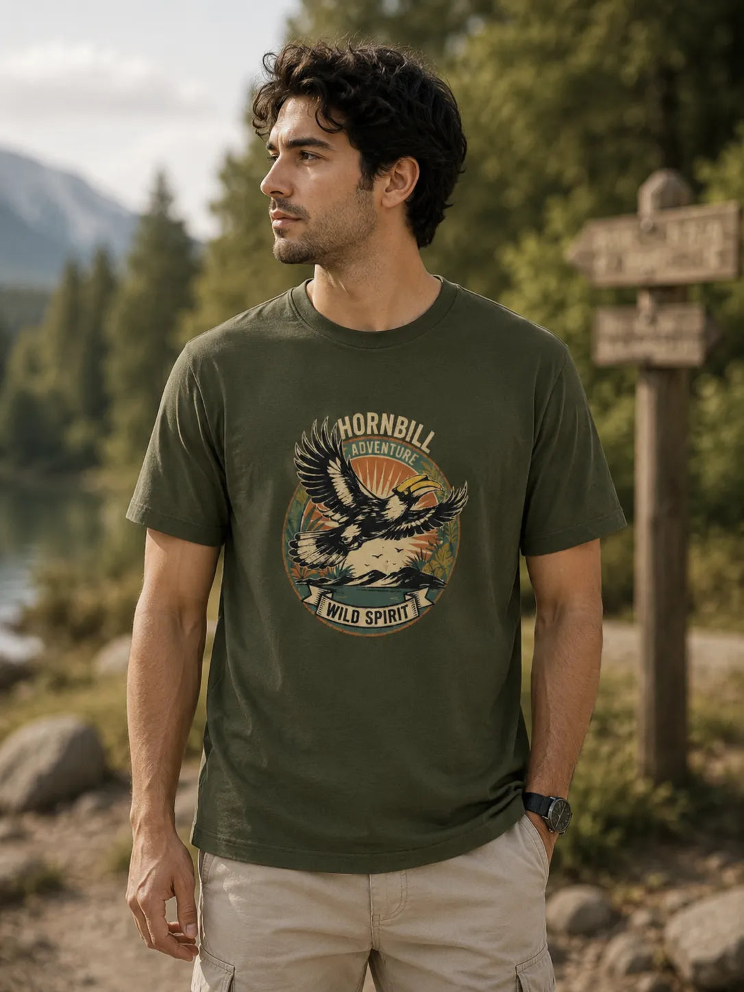 Wild Spirit Hornbill Regular Fit T-Shirt