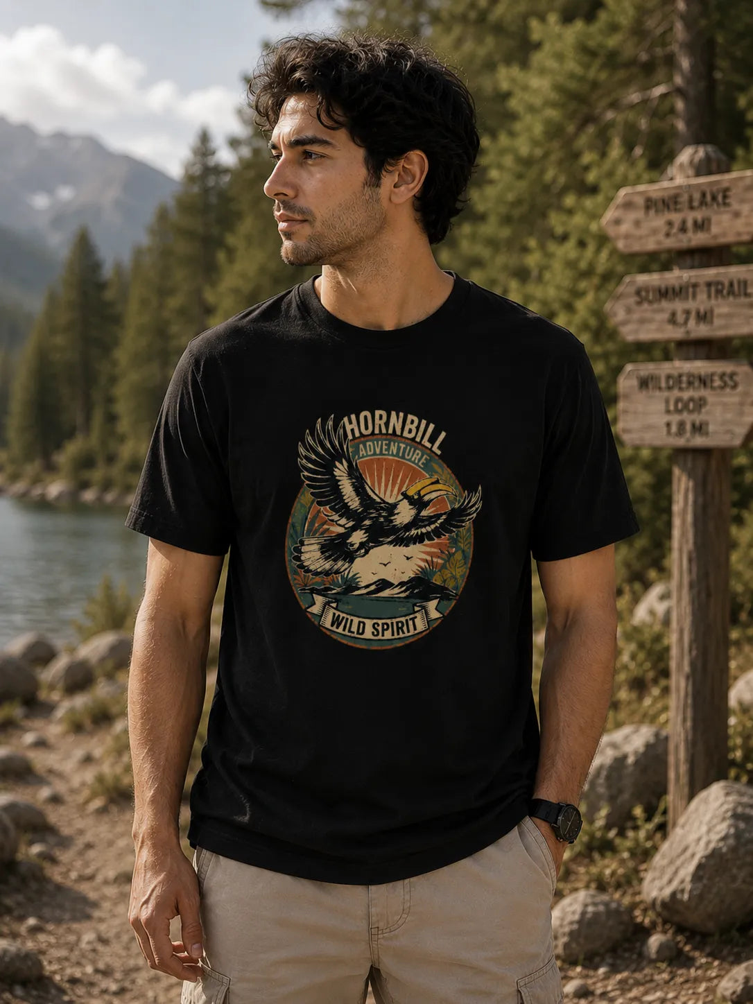 Wild Spirit Hornbill Regular Fit T-Shirt