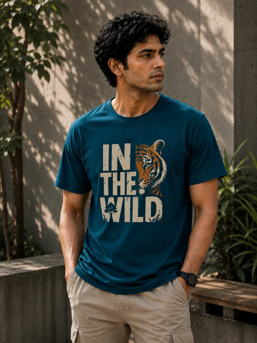 IN THE WILD TIGER Regular Fit T-Shirt