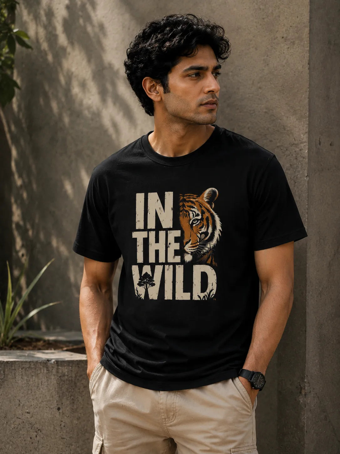 IN THE WILD TIGER Regular Fit T-Shirt