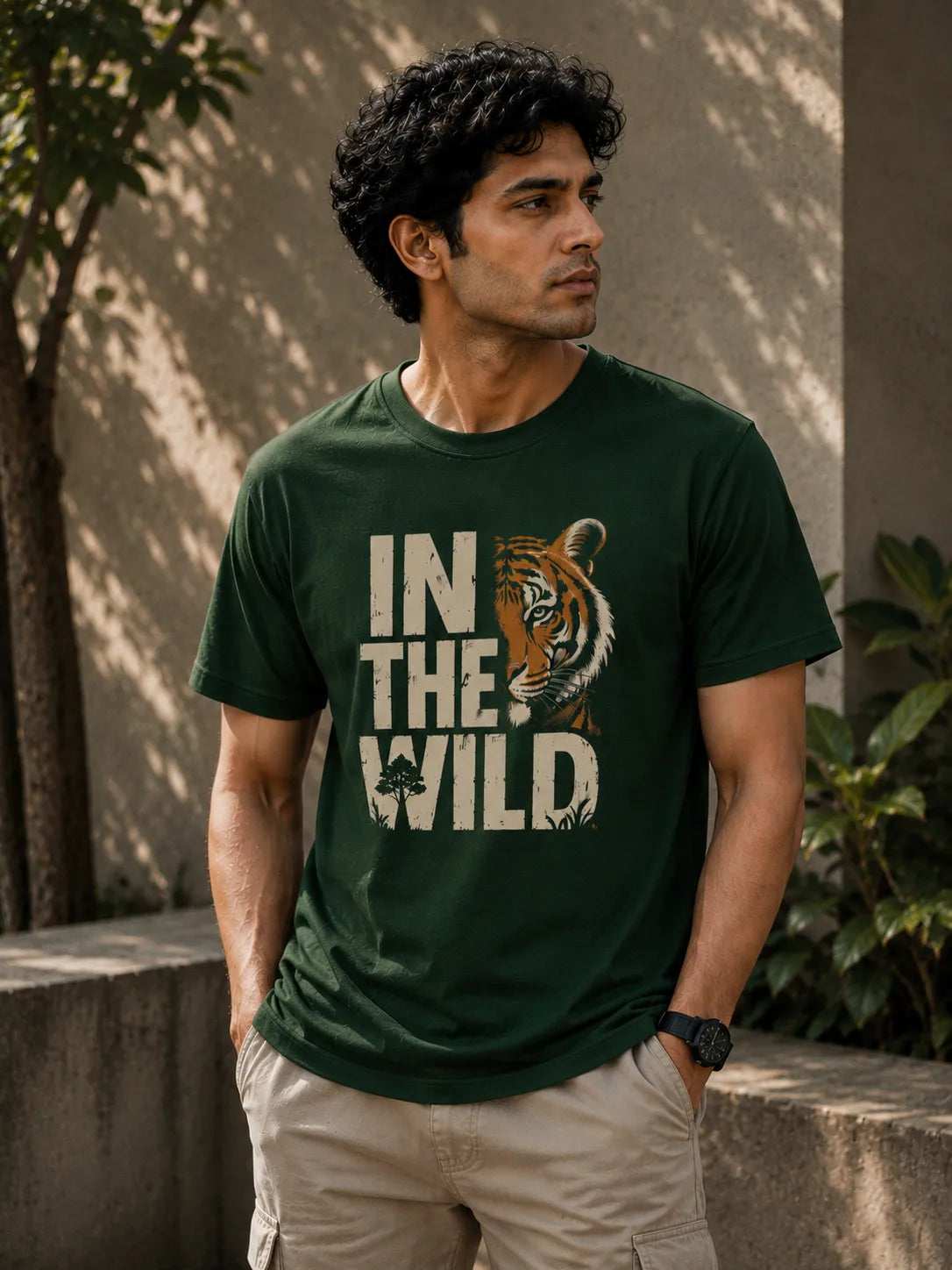 IN THE WILD TIGER Regular Fit T-Shirt