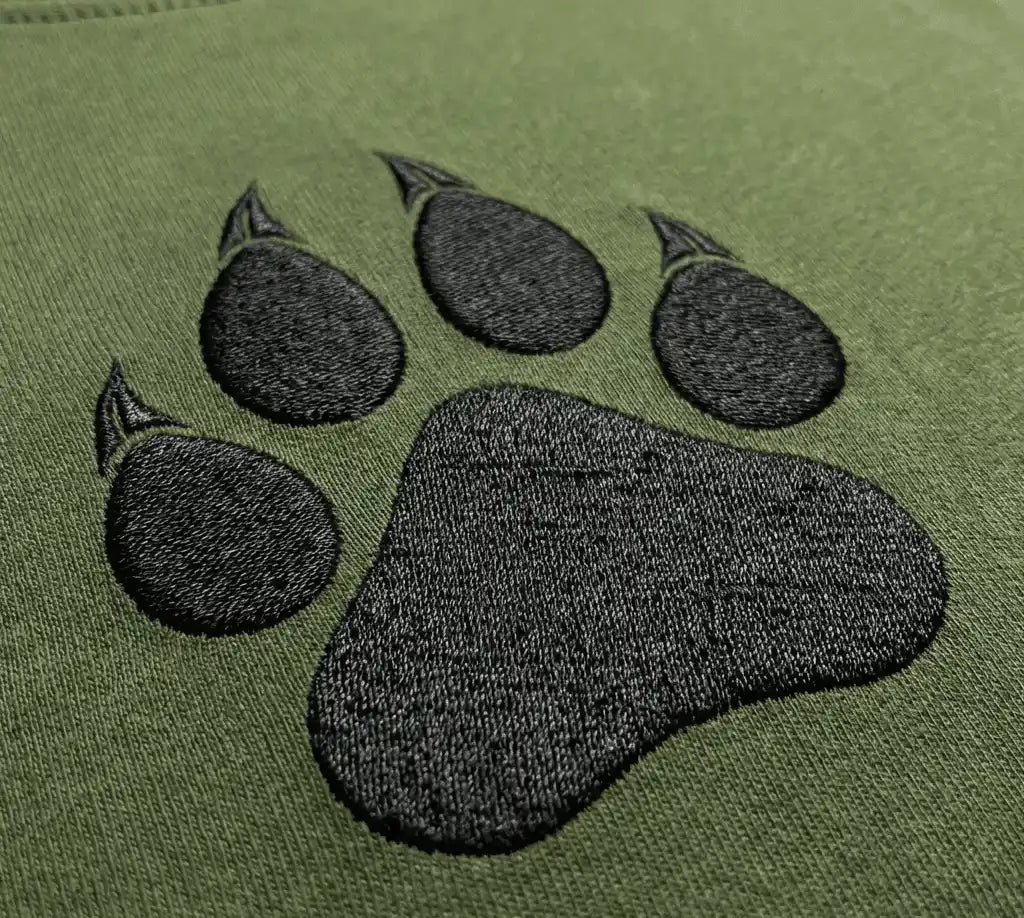 TIGER PAW  EMBROIDERY OVERSIZED T-Shirt