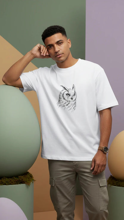 OWL SKETCH OVERSIZED Tshirt
