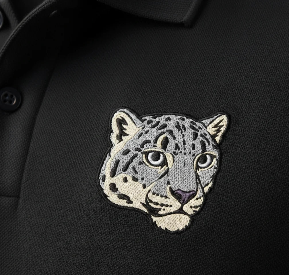 SNOW LEOPARD ELITE POLO EMBROIDERY