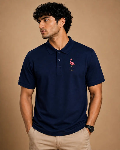 FLAMINGO ELITE POLO EMBROIDERY