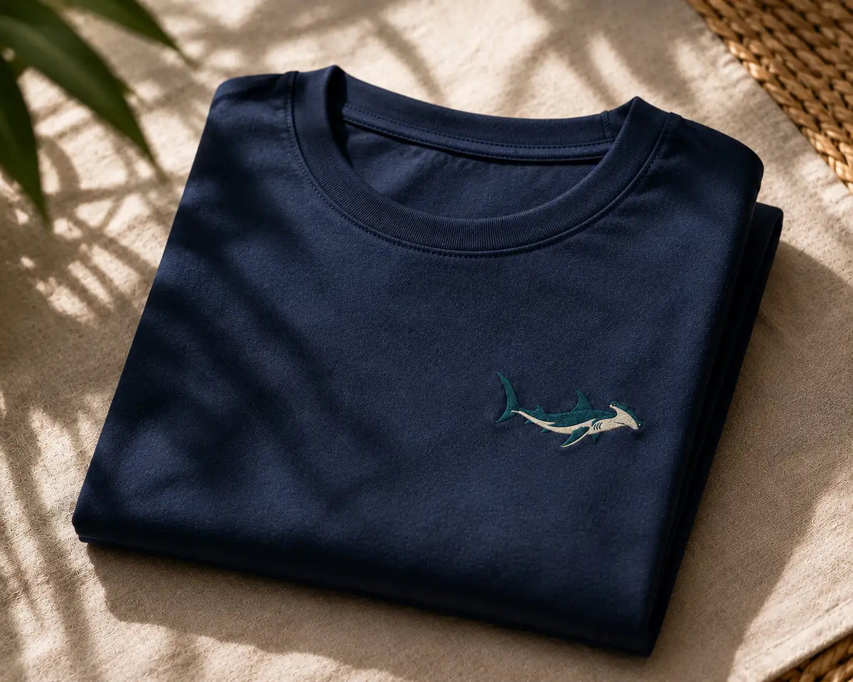 HAMMERHEAD SHARK | EMBROIDERED REGULAR FIT T-SHIRT