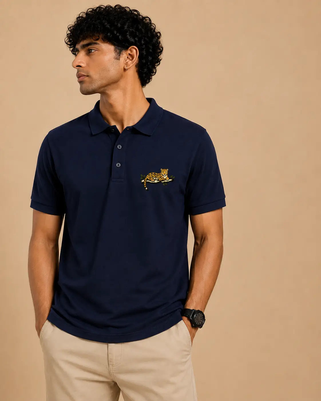 RESTING LEOPARD ELITE POLO EMBROIDERY