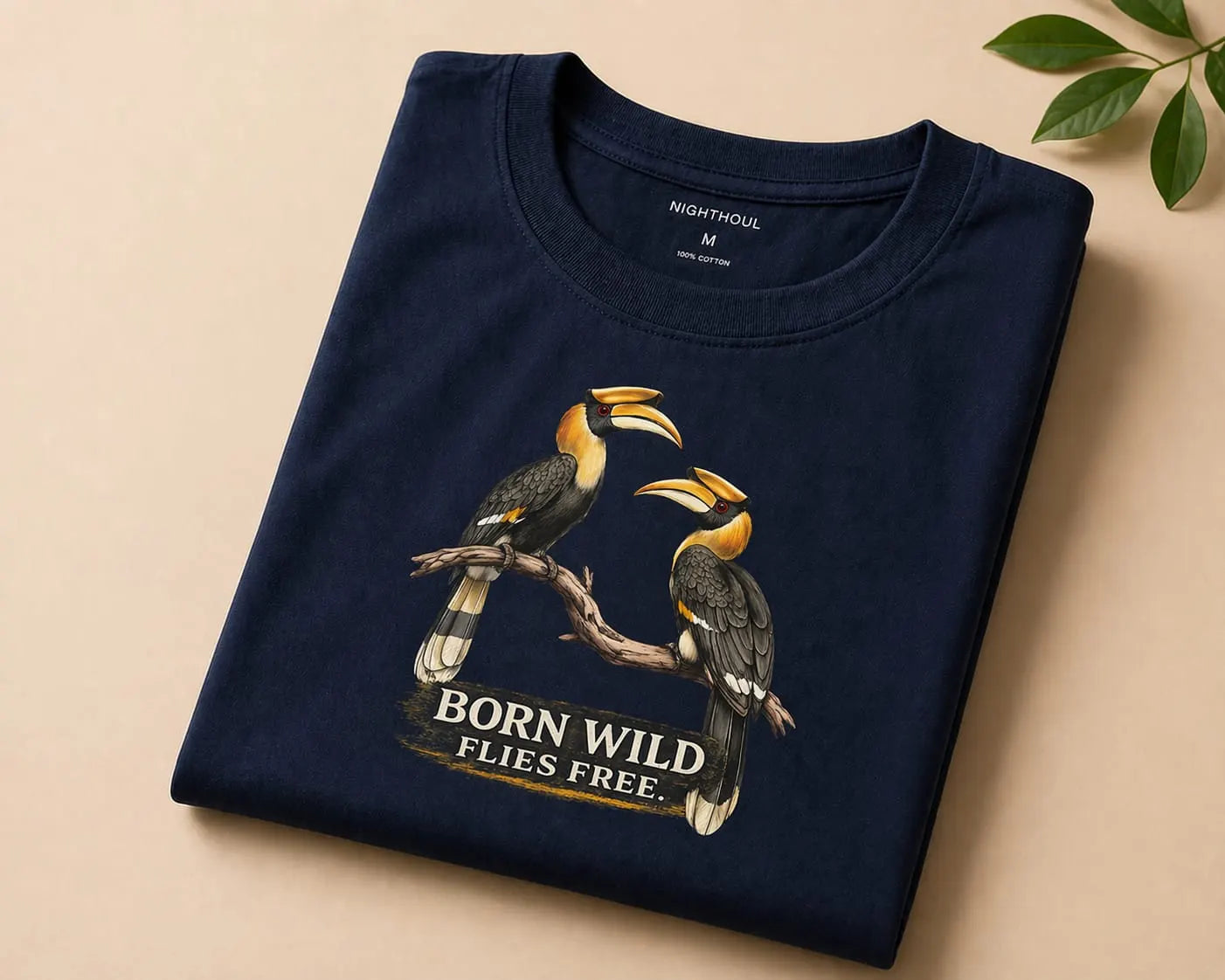 Born Wild Hornbill Regular Fit T-Shirt
