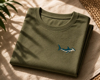 HAMMERHEAD SHARK | EMBROIDERED REGULAR FIT T-SHIRT