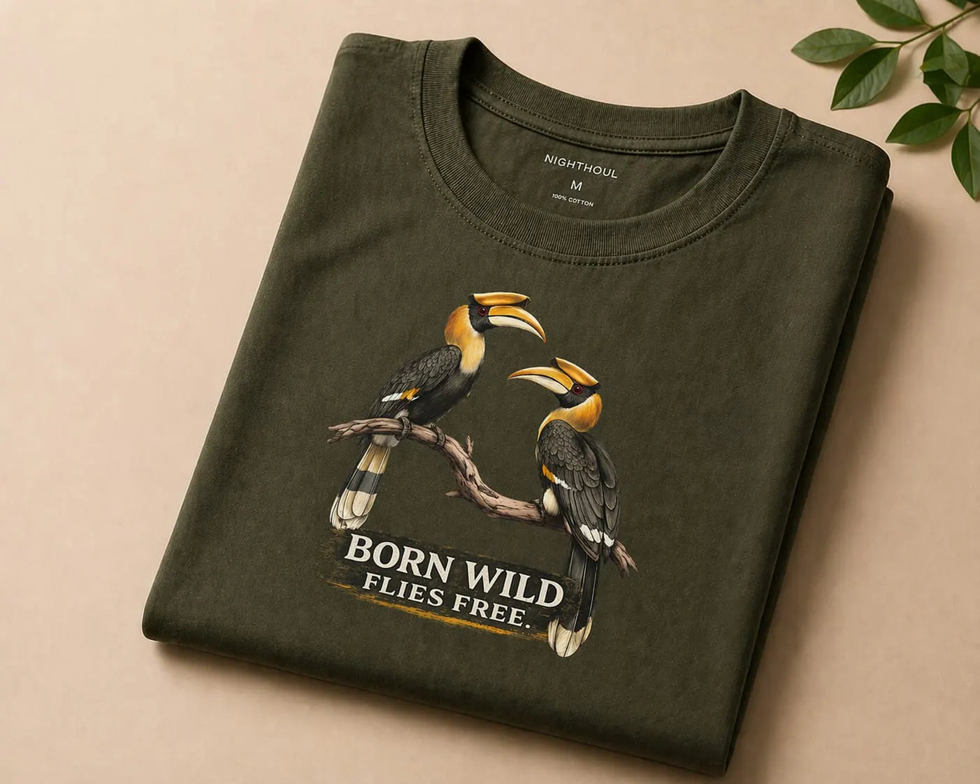 Born Wild Hornbill Regular Fit T-Shirt