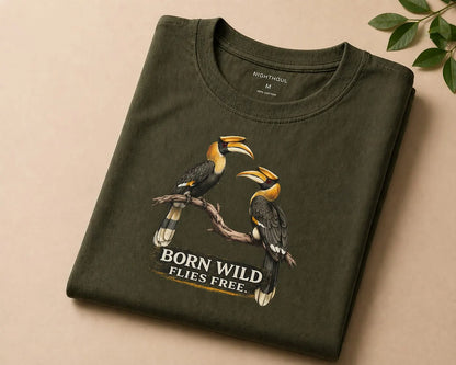 Born Wild Hornbill Regular Fit T-Shirt