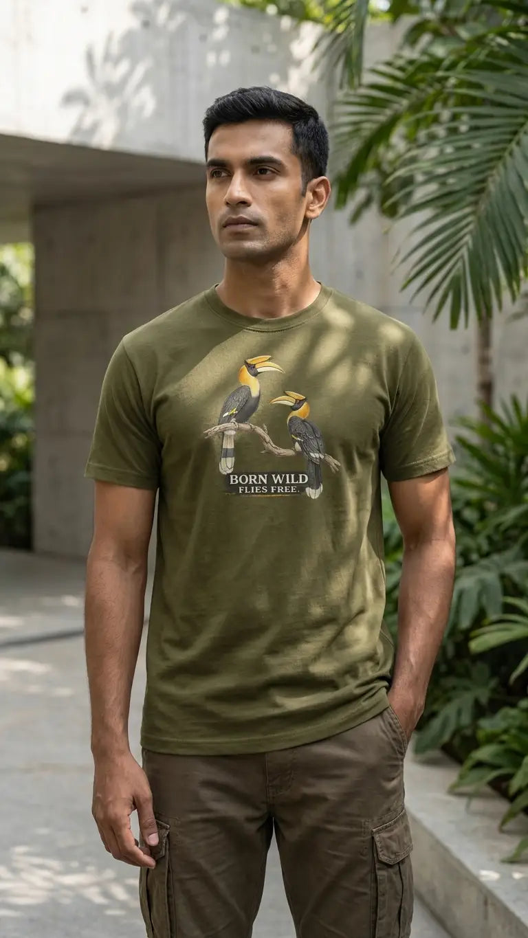 Born Wild Hornbill Regular Fit T-Shirt