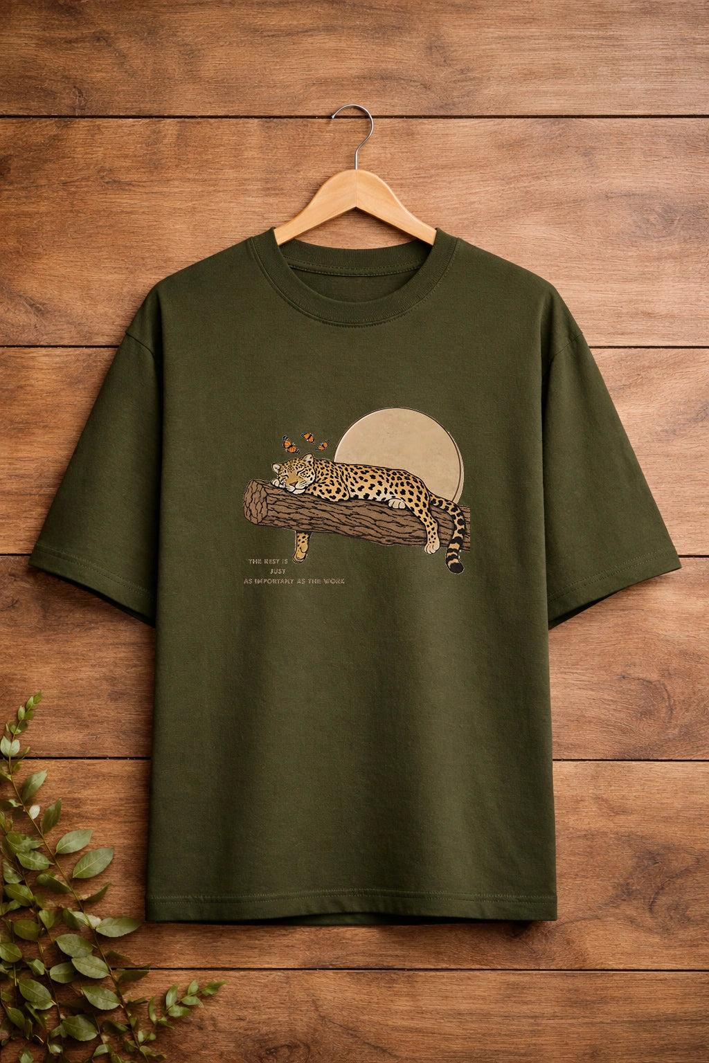 Resting Leopard Oversized T-Shirt