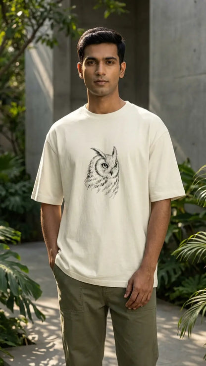 OWL SKETCH OVERSIZED Tshirt
