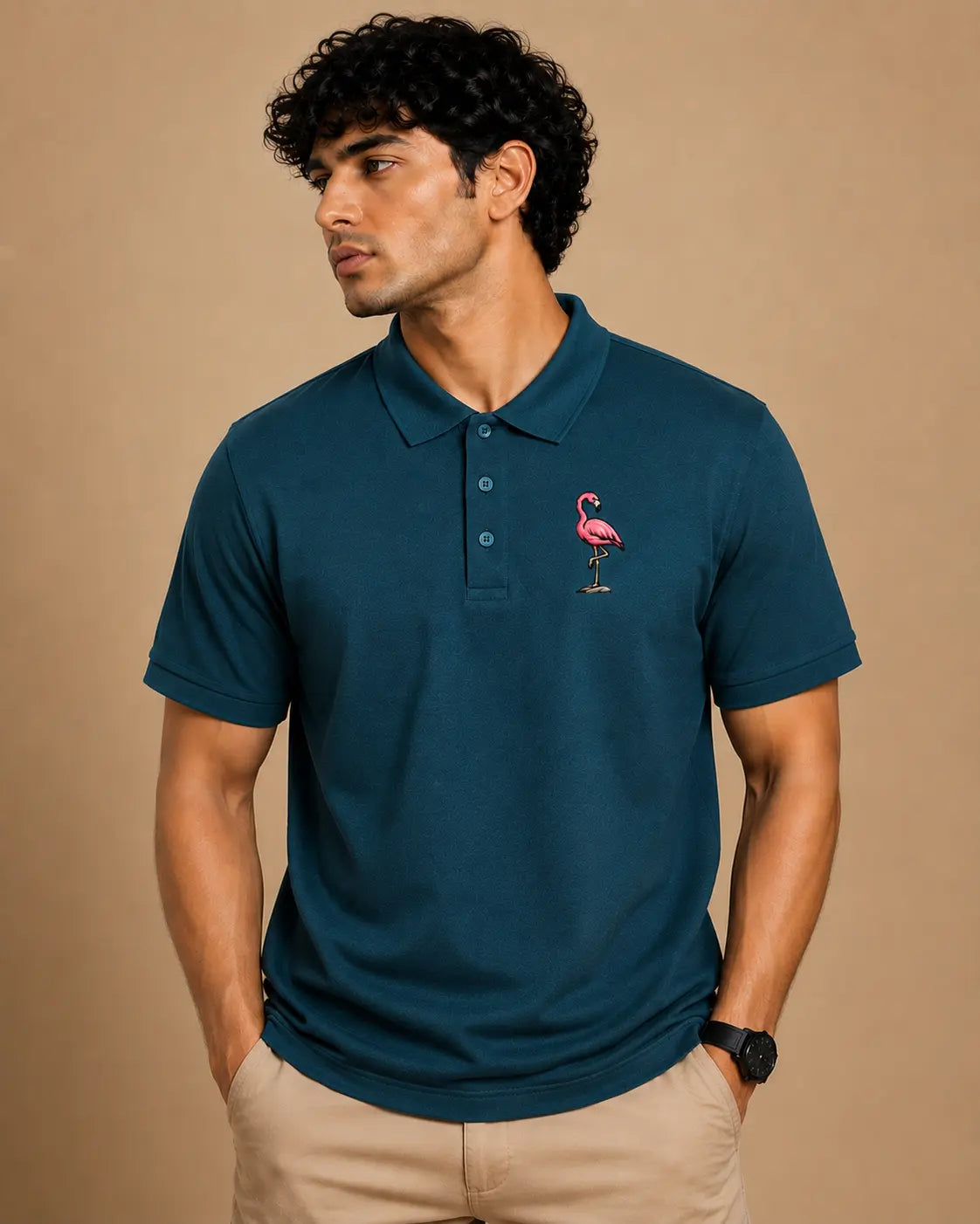 FLAMINGO ELITE POLO EMBROIDERY
