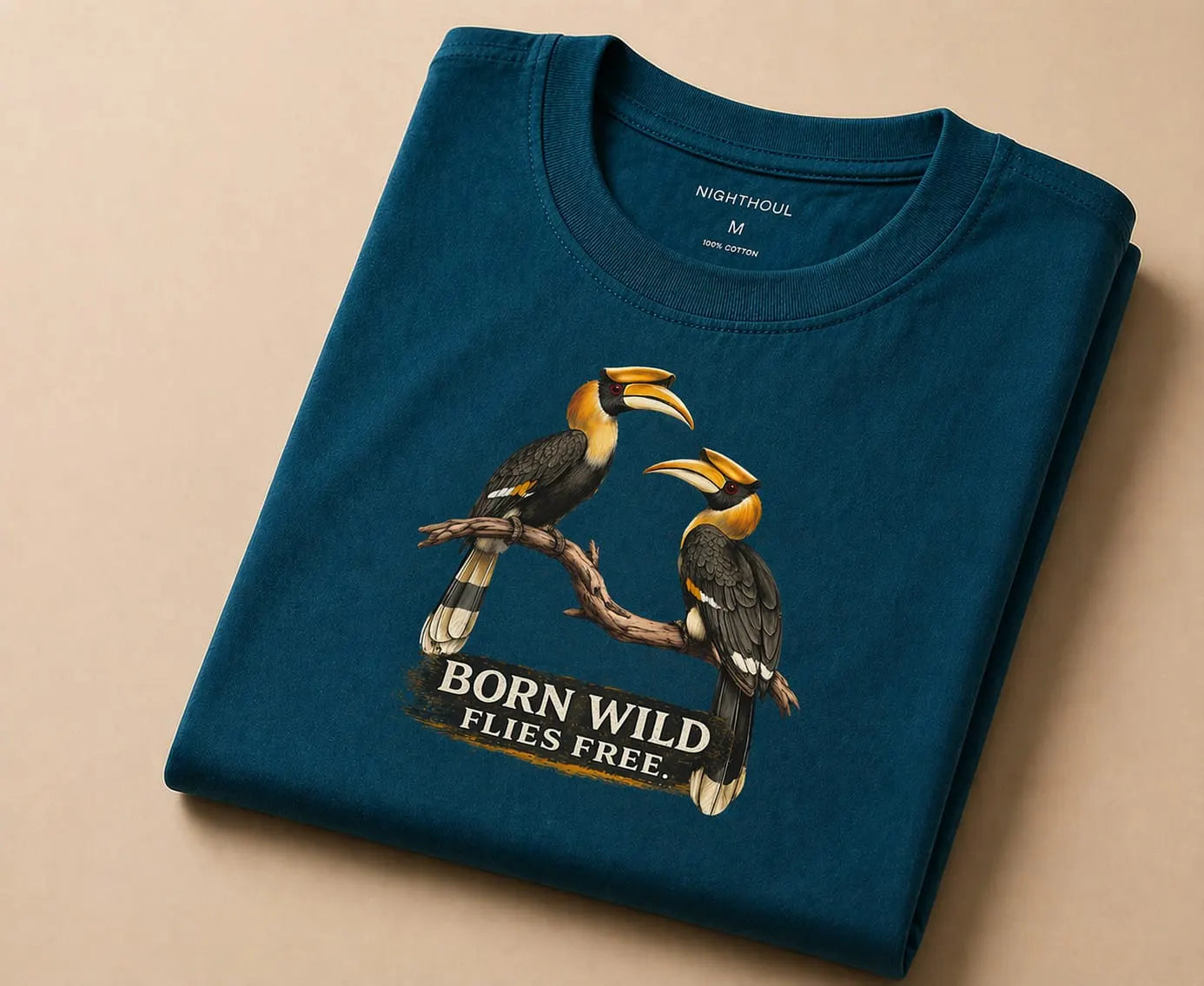 Born Wild Hornbill Regular Fit T-Shirt