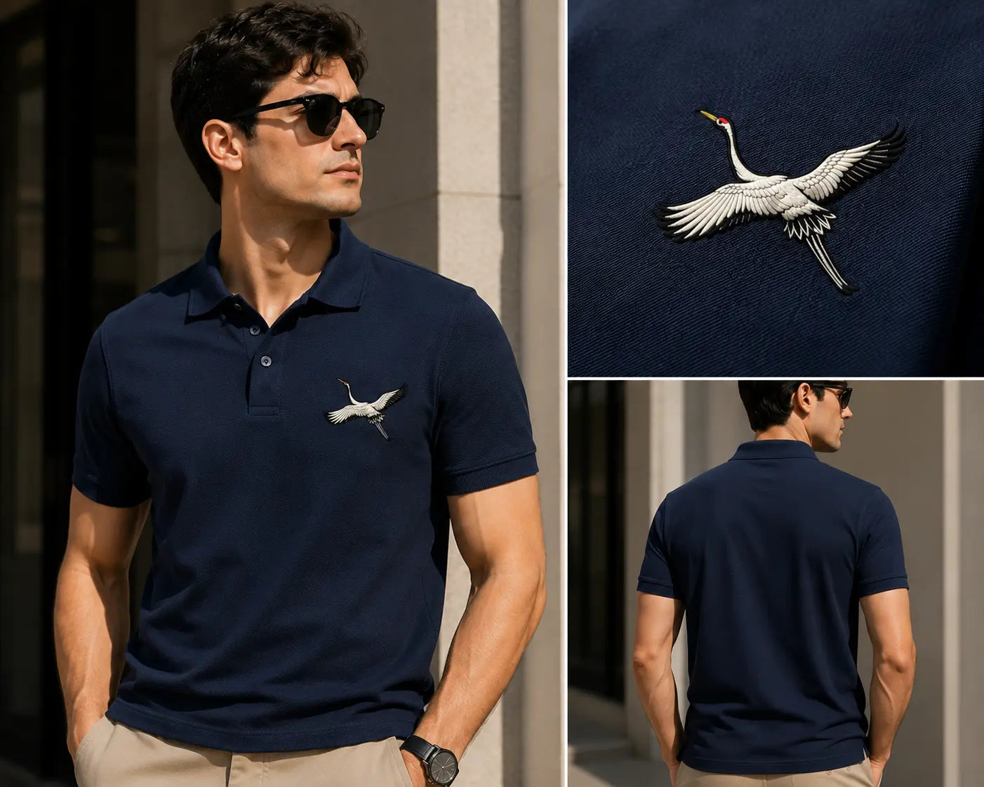 SARUS CRANE ELITE POLO EMBROIDERY