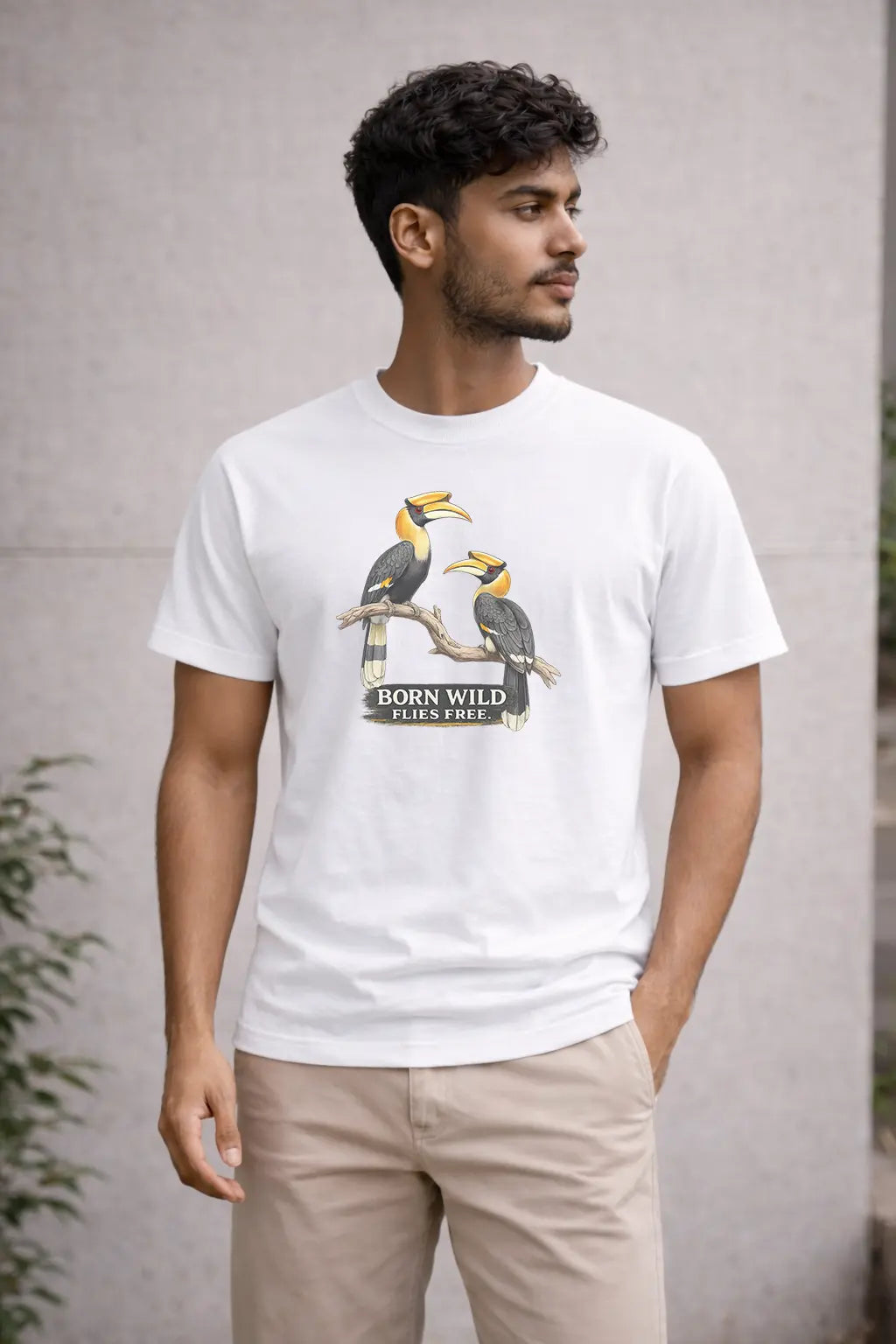 Born Wild Hornbill Regular Fit T-Shirt