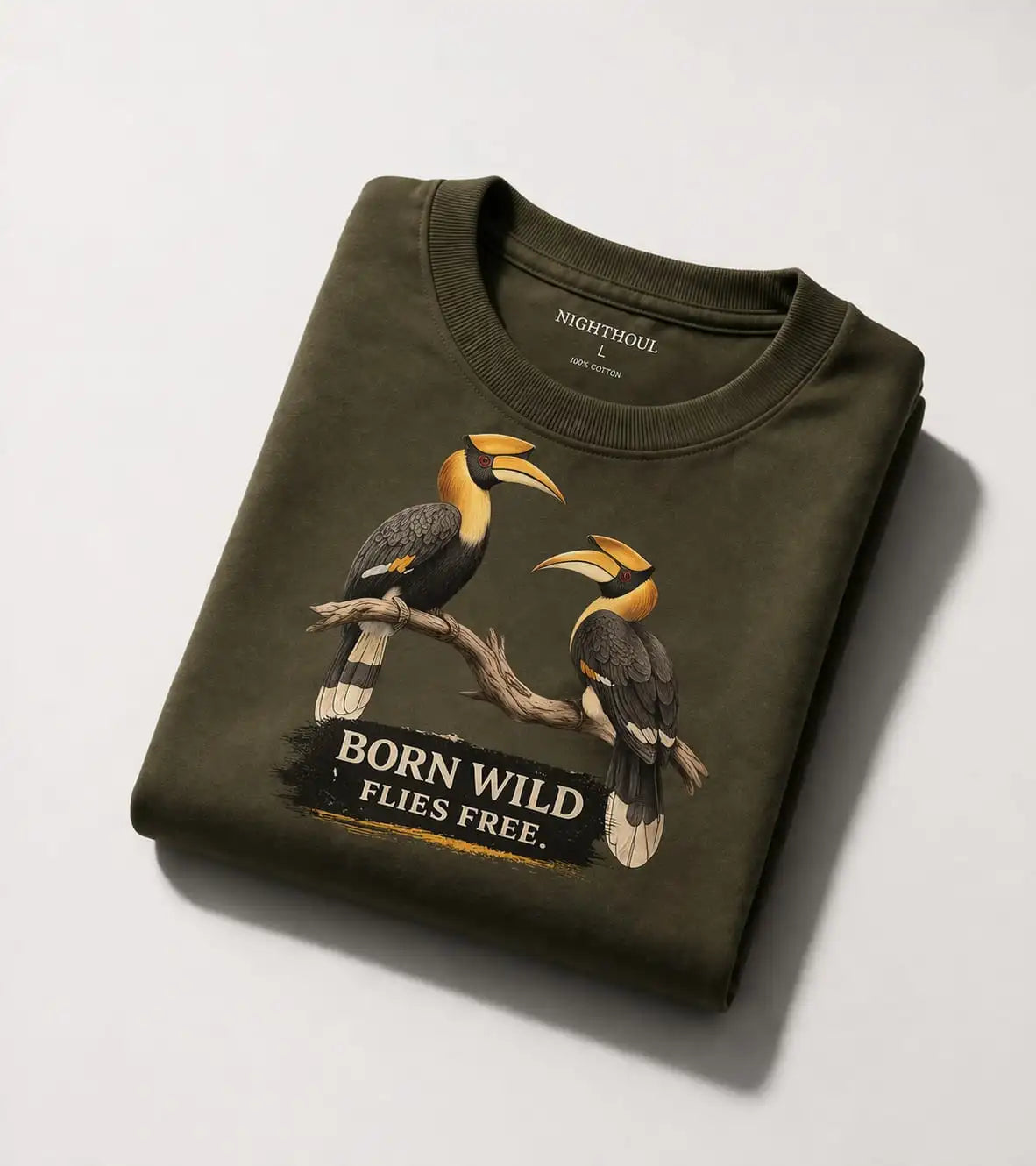 Born Wild Hornbill Oversized T-Shirt