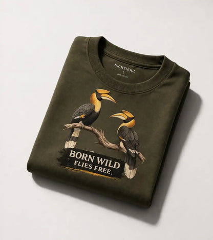 Born Wild Hornbill Oversized T-Shirt