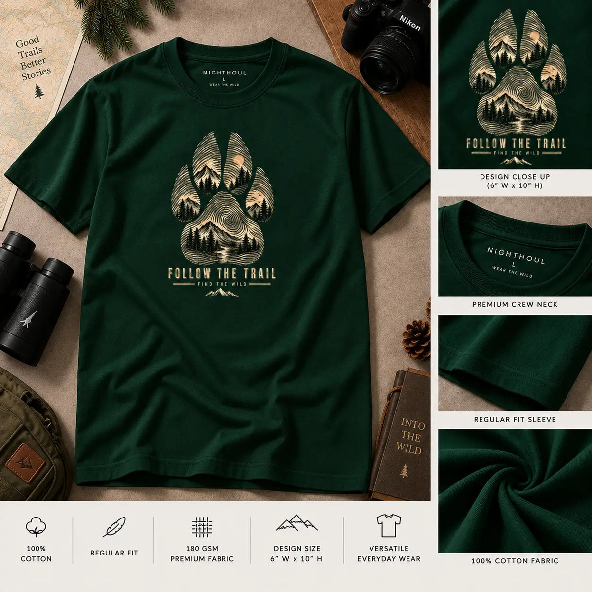 FOLLOW THE TRAIL | REGULAR FIT T-SHIRT