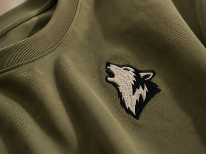 HOWLING WOLF | EMBROIDERED REGULAR FIT T-SHIRT