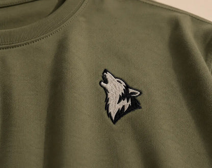 HOWLING WOLF | EMBROIDERED REGULAR FIT T-SHIRT