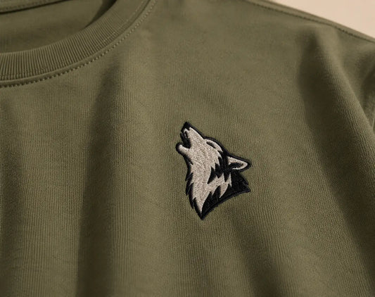 HOWLING WOLF | EMBROIDERED REGULAR FIT T-SHIRT